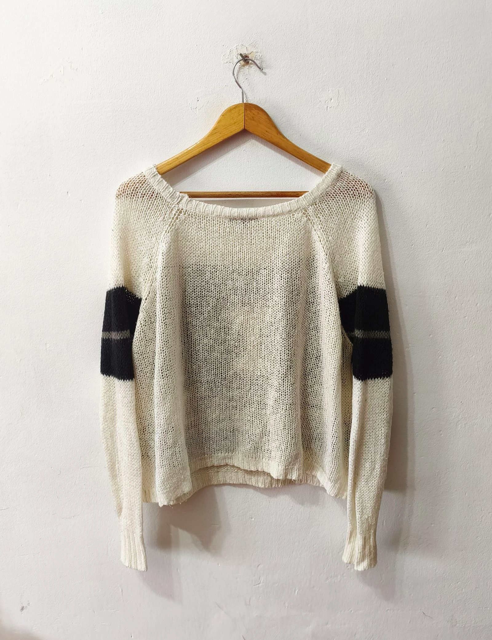 River.Island Women's Oversized Black and White Sweater Size 36 – photo 2
